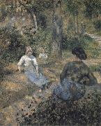 Camille Pissarro Peasants resting painting